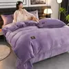 Luxo Leve Qualidade Materna e Infantil Espessado Veludo Leiteiro Conjunto de Quatro Peças Inverno Anti-Estático Forrado com Lã Cobertura de Colcha Veludo Coral 3 Roupa de Cama