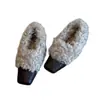Novos Sapatos de Inverno/Outono 2025 de Couro Macio com Bico Quadrado, Slip-On, Forrados com Pelo, com Aumento Interno de Altura, Forro de Lã, Quentes, Sapatos Individuais para Mulheres, Salto Grosso, Versátil