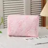 Estilo Ins Pequena Bolsa de Maquiagem Floral de Mão Portátil Grande Capacidade Bolsa de Armazenamento Viagem Acolchoada de Algodão Necessaire