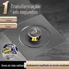 Tampa de vedação de núcleo de pressão de drenagem de piso de aço inoxidável para vaso sanitário, à prova de odores, universal, tipo prensa, drenagem de piso