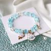 Pulsera de Mariposa de Cristal Ojo de Gato Douyin para Mujer Diseño Nicho Ins Pulsera Luz de Luna Gris Pulsera DIY Regalo para Estudiante