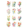 Adesivos de Tatuagem de Flores Coloridas São à Prova d'Água e Suor, Duradouros, de Alta Qualidade, Não Refletivos, para Braço, Clavícula, Peito, Nicho para Homens e Mulheres