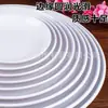 Prato plano de disco branco de melamina prato ocidental prato de porcelana plástico prato de osso prato criativo prato de bolo louça atacado