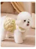 Roupas para Pets Atacado para Cães Pequenos, Bichon, Teddy, Vestidos Outono e Inverno, Casacos de Algodão, Roupas para Cachorro Acolchoadas e com Forro de Lã com Engate para Guia