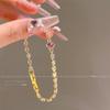 Pulsera de Zircón Micro-incrustado Dorado Estilo Coreano Dongdaemun Diario Novia Cuerda de Mano Joyería de Nicho Exquisita para Mujeres