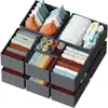Caja de almacenamiento de ropa para dormitorio, caja de almacenamiento plegable de tela no tejida para ropa interior, caja tipo cajón para el hogar para calzones, calcetines y sujetadores
