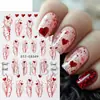 Pegatinas de Uñas Artísticas Nuevas Transfronterizas Día de San Valentín Dibujos Animados Corazón Rojo Romántico Rama Pegatinas Adhesivas para Uñas Venta al por Mayor