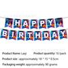 Bandeja de papel desechable con temática de juego morado de Amazon para fiestas de cumpleaños, pancarta de feliz cumpleaños