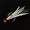 Señuelo Blood Slot Tres Anzuelos Anzuelo de Pluma 3x Reforzado Tres Anzuelos Punta de Anzuelo con Ranura para Sangre Color Estaño Agua Dulce Anzuelo Orkin para Pesca