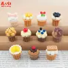Pastel de Frutas Realista 3D Pegamento de Crema DIY Accesorios de Resina Adornos para el Cabello Colgantes Decoraciones Adornos