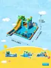 Castillo Hinchable de Fútbol de Dinosaurios para Niños Tobogán de Agua Piscina de Agua Interior y Exterior Trampolín Grande para el Hogar Castillo Travieso