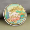 Monedas conmemorativas de ciudades, recuerdos turísticos, monedas coloridas en relieve con paisajes arquitectónicos de Beijing, Shanghái y Nanjing, monedas conmemorativas coleccionables