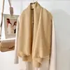 Estilo Literario Casual Retro Ropa Exterior Moderna Elegante Chal Estilo Coreano para Mujer Color Puro Cuadrado Corto Borla Elegante Bufanda