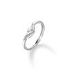 Anillo de pareja Love en plata de ley 295, anillo de circonita versátil de moda para hombres y mujeres, anillo de hoja de San Valentín 520