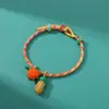Festival do Meio do Outono Pulseiras Coloridas de Cordão com Bolinhas Bordadas Feitas à Mão para Homens e Mulheres, Pulseiras Festivas Trançadas de Fio de Cinco Cores para Casais, Atacado do Fabricante