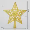 Novo Adorno de Topo de Árvore de Natal Estrela de Cinco Pontas Tridimensional Transfronteiriço Acessórios de Decoração Decoração de Natal Layout de Cena de Feriado