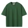 Camiseta de Manga Corta 100% Algodón 280g Colección 2025 Hombro Caído Corte Holgado Unisex Cuello Redondo Manga Media Hilo Doble 32s Transfronteriza Tallas Grandes