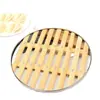 Esterilla de Bambú para Cocinar al Vapor, Cesta Vaporera, Rejilla para Cocinar al Vapor, Alfombrilla para Cocinar al Vapor Bolos, Bandeja de Acero Inoxidable para Cocinar al Vapor para el Hogar, Esterilla de Bambú para Cocinar al Vapor para Olla Grande de Hierro