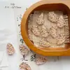 Série rosa contas de vidro tcheco doméstico sino de pássaro pena feito à mão folhas ouro pulseira diy acessórios de material
