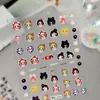 Adesivos de unhas para bonecas Wangsp, tipo plano, à prova d'água, com verso adesivo, acessórios de adesivos de unha DIY para bonecas, tipo fino e resistente
