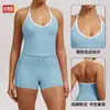 Top de Yoga Transfronterizo sin Costuras Color Block con Cuello Halter y Hermoso Diseño en la Espalda, Chaleco Deportivo Ajustado para Ciclismo, Correr y Fitness