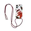 Hombre de jengibre navideño Lanyard cruzado para iPhone 17 Funda para teléfono Adecuado para Apple 15Promax Anticaídas Transparente Suave