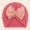 Gorro de invierno para bebé europeo y americano con lazo y forro polar para niños, gorro cálido y cómodo, gorro de bebé 2023
