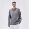 Suéter Pulóver de Punto Grueso con Cuello Redondo para Mujer, Versátil, de Capa Base o Exterior, Otoño e Invierno, Transfronterizo Ruso, Europeo y Americano