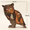 Artesanías de Animales Tallados en Madera Nuevas Transfronterizas Diseño Creativo de Capas Huecas Adornos Decorativos para Escritorio del Hogar
