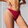 Exclusivo transfronteiriço para tamanho europeu e americano tanga sexy renda flor vazado cintura baixa roupa íntima feminina em estoque