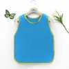 Pantalones de peto sin mangas para comer bebés, delantales para niños, anti-manchas, baberos para comer bebés, conjunto de ropa para jardín de infantes