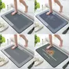 Alfombrilla de baño absorbente de tierra de diatomeas transfronteriza, alfombrilla antideslizante para el suelo para la entrada del baño y el inodoro, adecuada para lavabos y baños