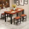 Juego de Mesa y Sillas Comerciales para Comedores, Restaurantes, Restaurantes de Comida Rápida, Puestos de Comida y Tiendas de Snacks; Mesas y Sillas Rectangulares para Comedor