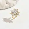Pinzas para Orejas de Flor de Zirconia para Mujeres Sin Perforaciones, Pinzas de Hueso de Oreja de Alta Gama, Pendientes de Moda Estilo Coreano Lujo Ligero Estilo Nuevo 2026