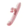 Masajeador Vibrador Telescópico de Placer Chupador Vibrador Lamiendo Lengua Varita AV Masturbador Femenino Productos Sexuales para Adultos Al Por Mayor