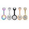 Conjunto de anéis de umbigo AliExpress anel de umbigo joia de piercing corporal piercing barriga 5 peças prego de umbigo