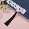 Colgante de borla de loto de jade blanco estilo nuevo con cuentas Marcapáginas estilo antiguo Bolsita Sachet Anillo de tracción para bolsa DIY Fabricante Venta al por mayor