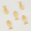 Venda Quente Transfronteiriça Yiwu Acessórios Liga de Zinco DIY Acessórios para Joias Dourado Brilhante Prata Brilhante Acessórios Pingente de Colar Pingente Formato de Peixe