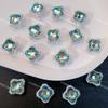 Broca cravejada de prata polvo multicolorido trevo de quatro folhas cristal zircônia pulseira de miçangas diy corrente de celular joia acessórios de miçangas