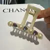 Pinza para el Cabello de Perlas para Mujer, Pinza de Tiburón de Tamaño Mediano Tachonada de Diamantes para Cabello Fino, Accesorio para el Cabello, Pinza de Tiburón de Tamaño Mediano para Cabello Fino