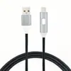 Cable de Datos con Luz LED Hueca de Colores 120W Carga Súper Rápida Adecuado para Apple Tipo-C Cable de Carga Fuente de Fábrica