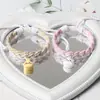 Pulseira de Casal Trançada de Algodão e Linho Original Fofa Ji Yi Xiaoba Ajustável Super Fofa Desenho Animado Melhor Amiga Pulseira Magnética para Mulheres