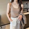 Camisola interior de traje para mujer, diseño de fondo de verano 2023, top de punto de seda de hielo sin mangas