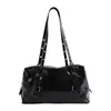 Bolso de Hombro para Mujer Estilo Maillard de Alta Gama Nuevo Otoño 2026, Bolso de Axila Simple Vintage para el Trabajo, Bolso Boston