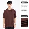 Polo de Seda de Hielo de Manga Corta para Hombre de Gama Alta con Cuello Camiseta para Hombre Estilo Americano Business Casual Paul Ropa de Hombre
