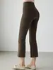 2026 Novo Modelo Calça Yoga Flare Levanta Bumbum Feminina, Calça Curta Esportiva de Corrida Slim Fit de Verão para Mulheres Baixas, Calça Fitness