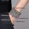 Pulseira de Contas de Oração Budista Mantra de Seis Sílabas Sutra do Coração em Cobre Branco Banhado a Prata com Fio, Pulseira de Contas de Oração Banhada a Prata 999 para Homens, Estilo Chinês Vintage