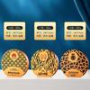 Trofeo de Cristal Creativo de Madera Sólida Personalizado Empleado Destacado Impresión a Color Medalla con Foto Reconocimiento Souvenir Tarjeta de Autorización Personalizado