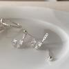 Aretes de Lazo de Zirconia Coreana para Mujer, Lujo Accesible, Versátiles, Dulces, Aretes de Nicho de Alta Gama, Aretes Nuevos