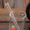 Suministro Directo de Fábrica de Popotes de Vidrio Transparentes, Popotes de Vidrio Rectos y Curvos Resistentes al Calor de Vidrio de Borosilicato Alto, Jugos Bebidas de Té con Leche
